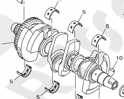 Vilebrequin Yamaha MT 09 / Tracer 900 / XSR 900 Pièce OEM 1RC114000000 NEUF