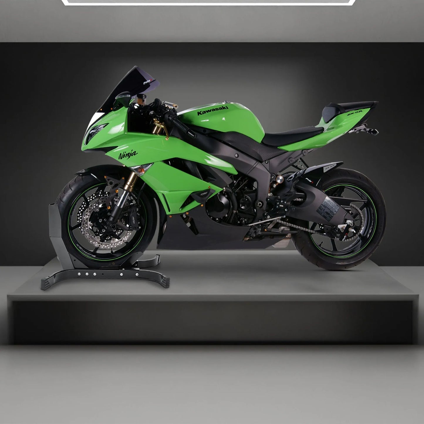 Moto Bloque Roue Easy Plus Bequille Avant pour roues max. 21" noir