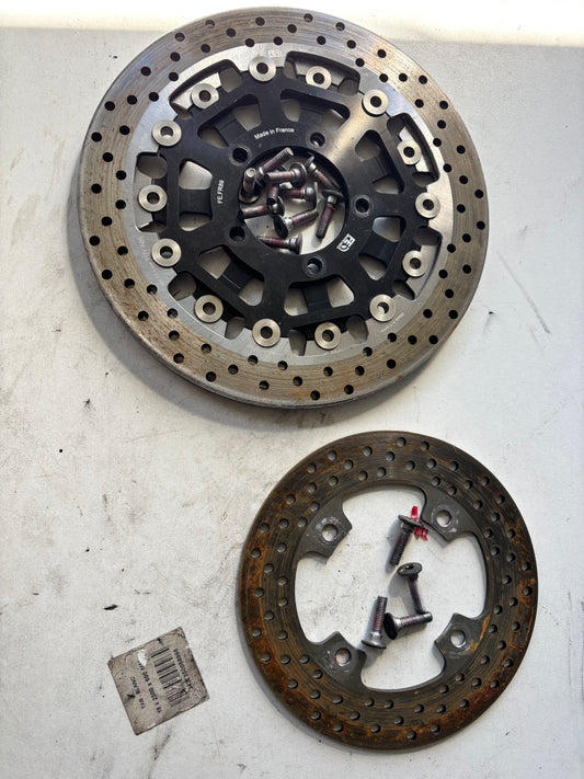 Kawasaki ER6N ER6F front and rear brake discs without ABS