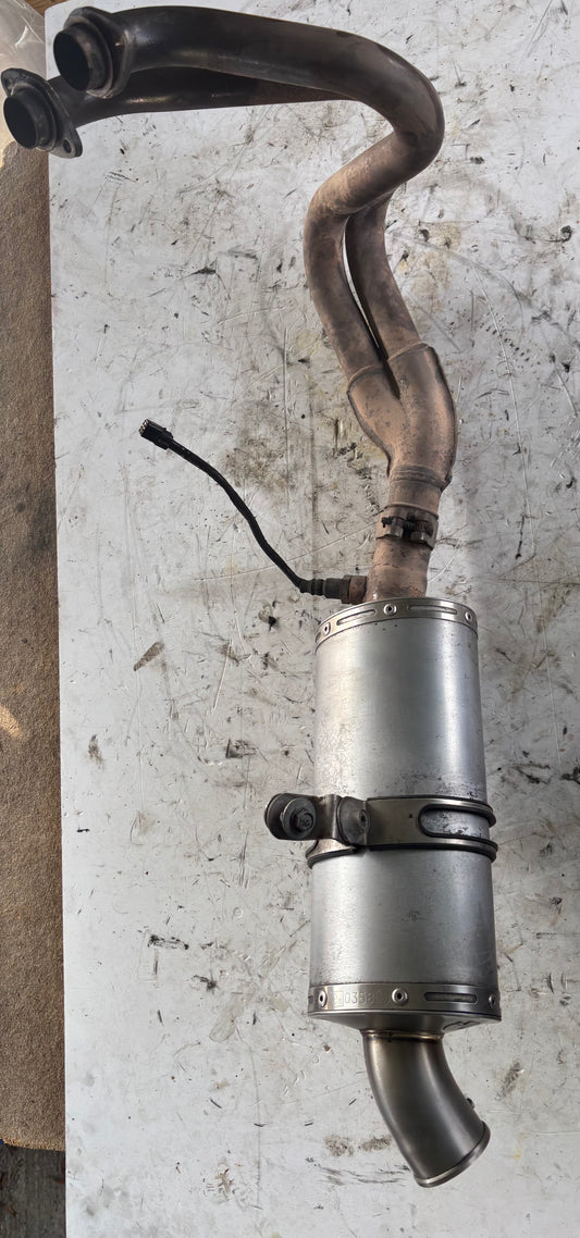 Ligne échappement avec silencieux Leovince SBK Kawasaki Er6n er6f 2005/2011