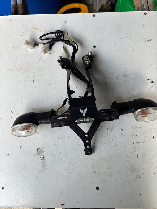 Support plaque immatriculation court yamaha mt 09 mt09 2013-2016