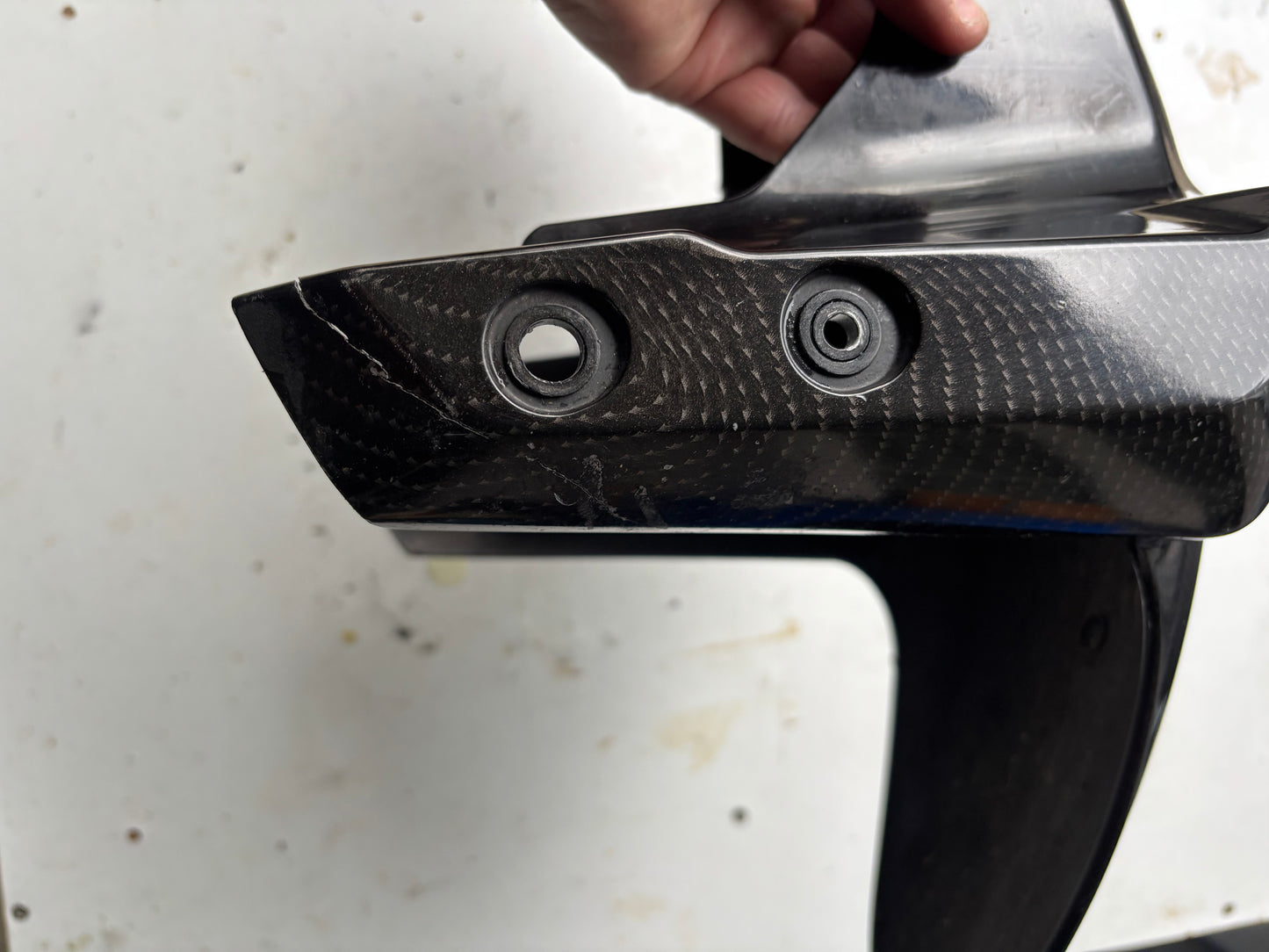 Garde boue avant yamaha mt 09 mt09 2013-2020 effet carbone