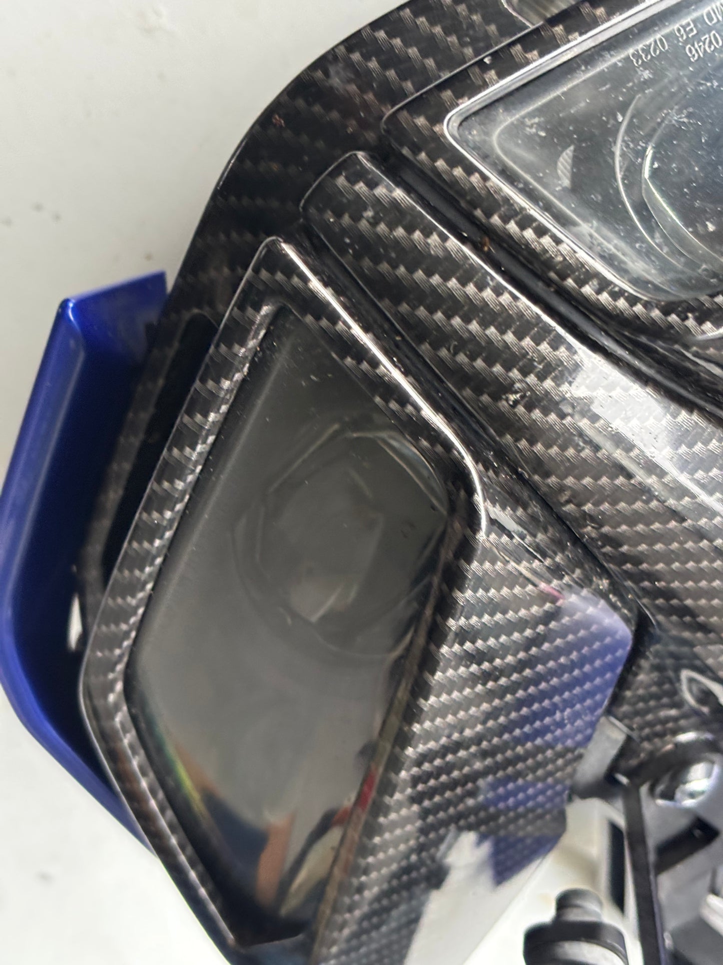 Optique phare tête fourche yamaha mt 09 mt-09 2017-2020 effet carbone