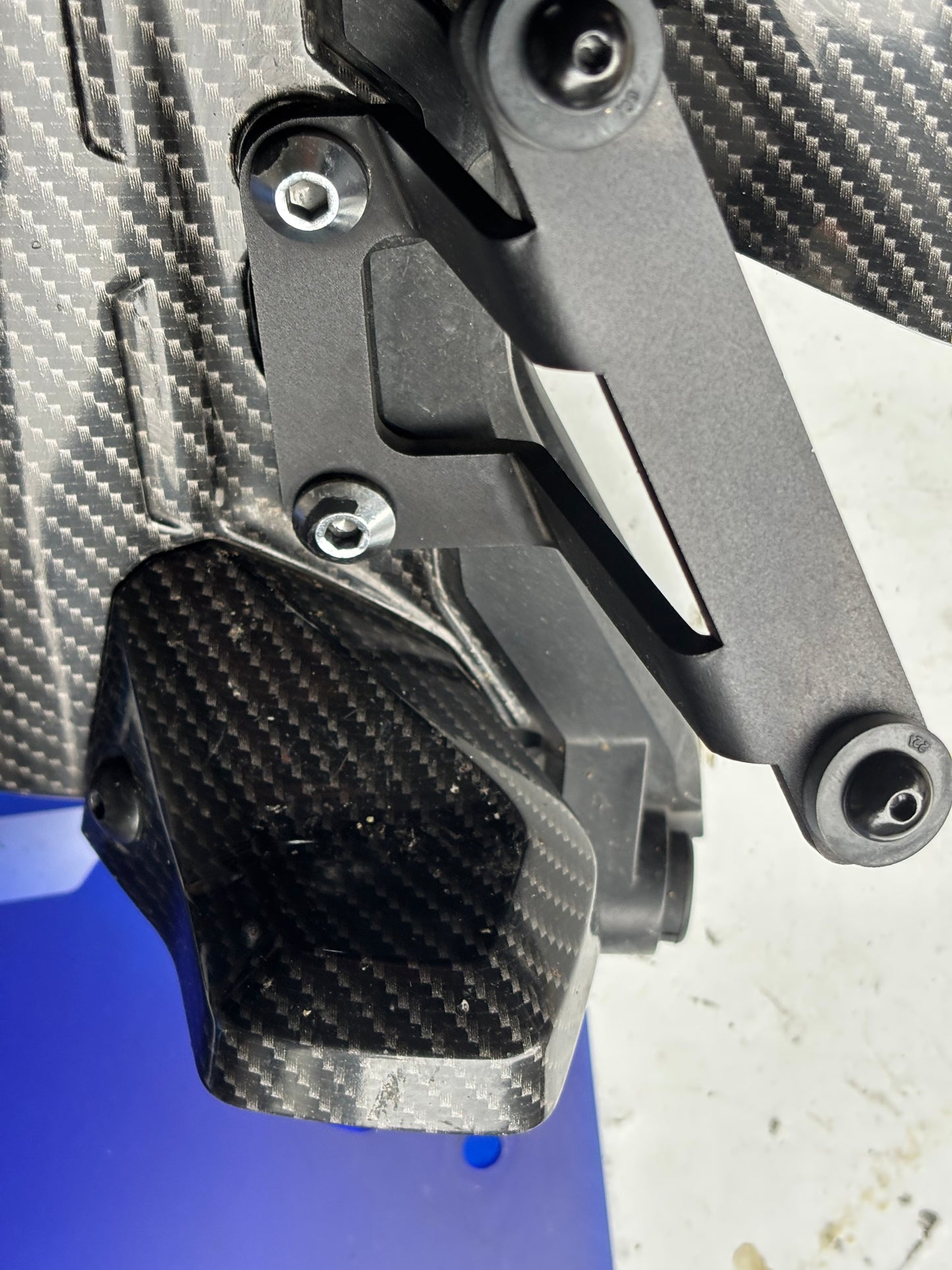 Optique phare tête fourche yamaha mt 09 mt-09 2017-2020 effet carbone