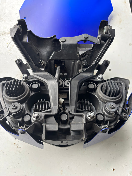 Optique phare tête fourche yamaha mt 09 mt-09 2017-2020 effet carbone