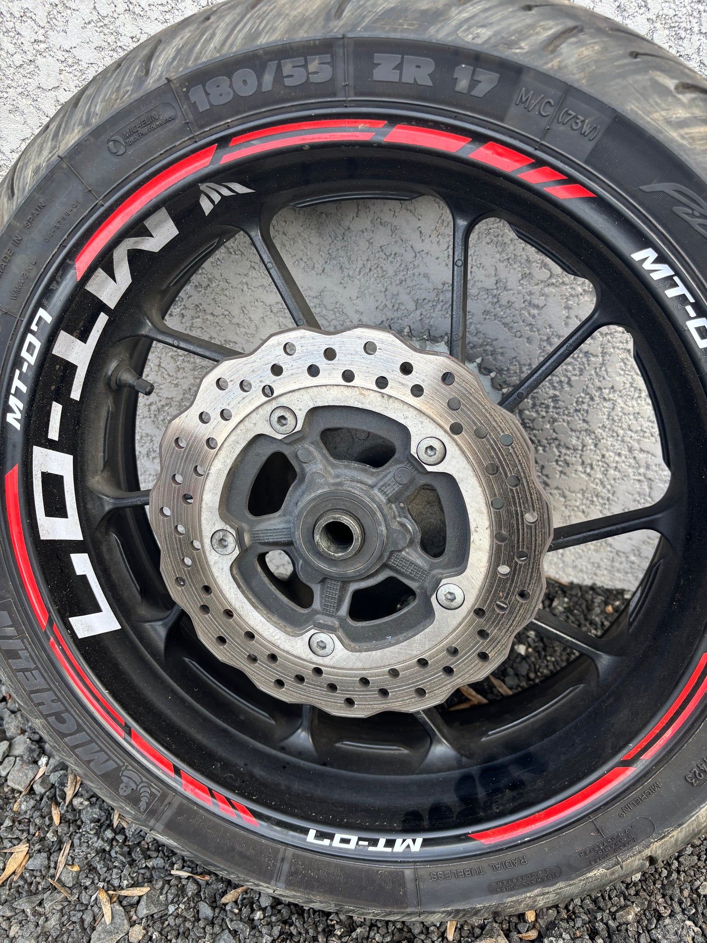 Wheel rim disc front rear Yamaha mt07 without ABS 2014/2016