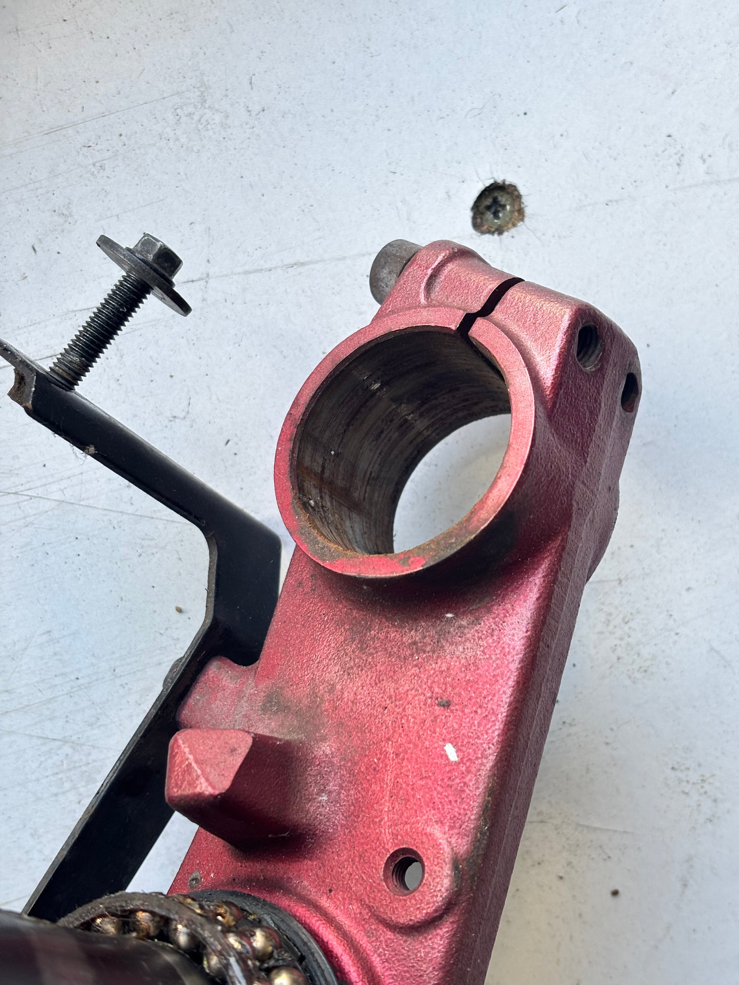 Té de fourche rouge complet Kawasaki er6n er6f 2005/2008