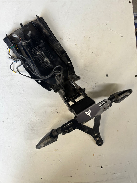 Support plaque immatriculation court yamaha mt07 mt-07 2014 à 2020