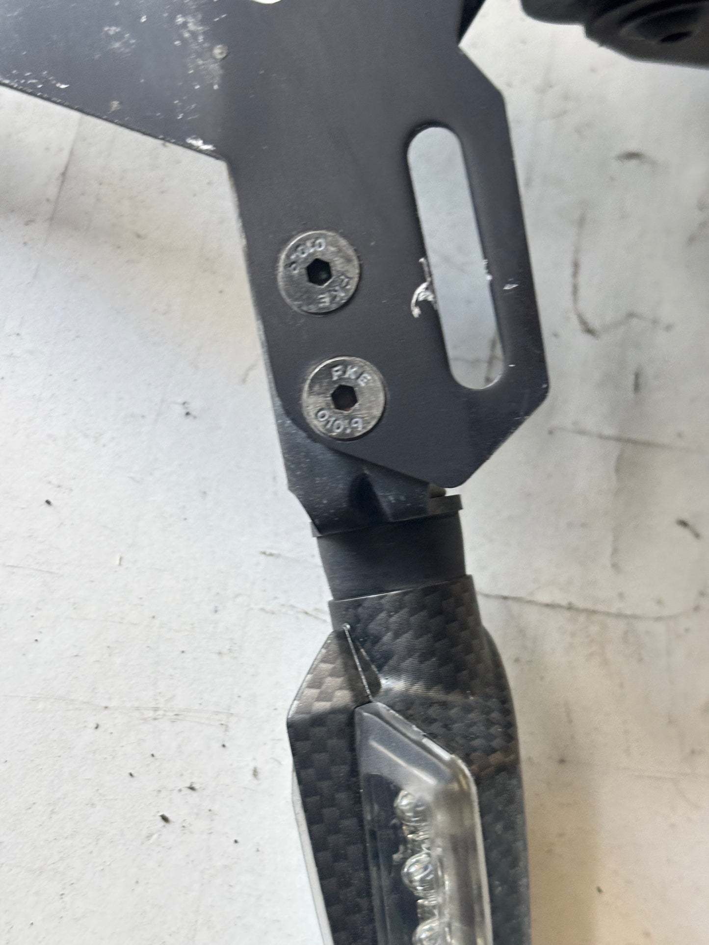 Support plaque immatriculation court yamaha mt07 mt-07 2014 à 2020